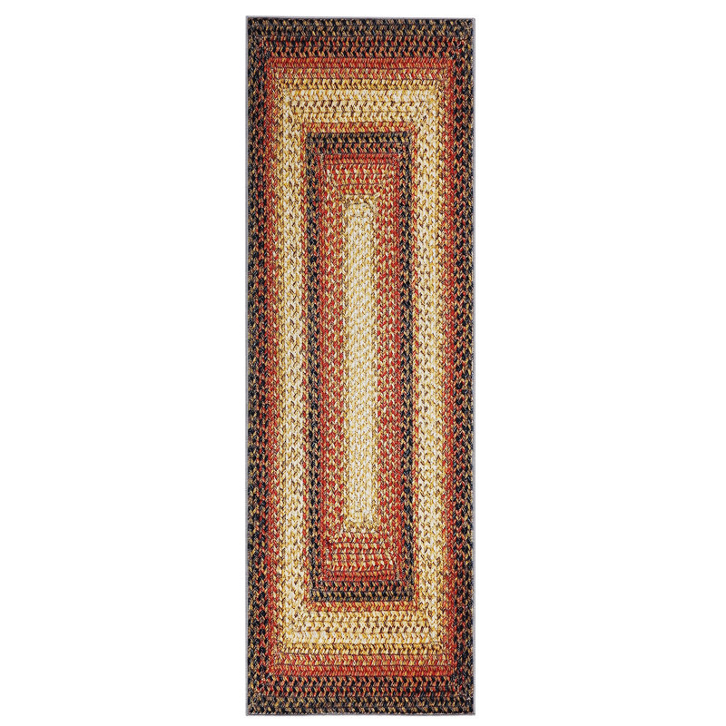Machine Washable Area Rugs with Non-Slip Backing for Hallway Living Room Bedroom Kitchen and Laundry Room Vintage Carpet Low Pile Rug