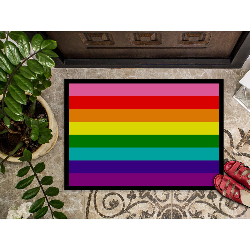 Tapis de porte USA Gay Pride, l 18 po x L 27 po, Fierté gay avant