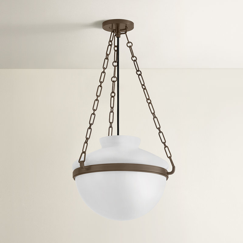 Paradigm Pendant by Lauren Liess x Troy, 15W, 22.25" H x 4.75" W x 0.75" D, Bronze