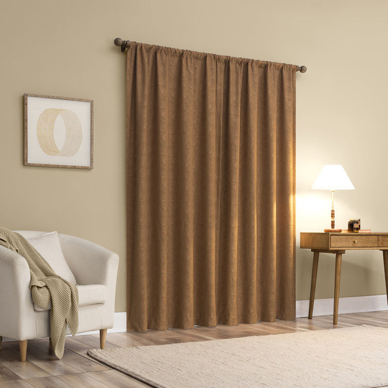 Rideau 100% occultant avec passe-tringle Bronte, Orange, L 50 po x L 63 po