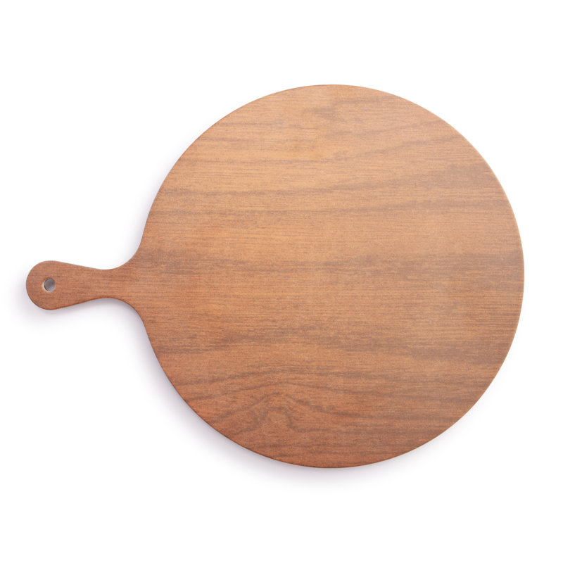 Round Melamine Wood Board - 12.5In, Black