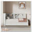 Lit de jour simple en bois avec tablettes de rangement, USB et lit gigogne-1823140013
