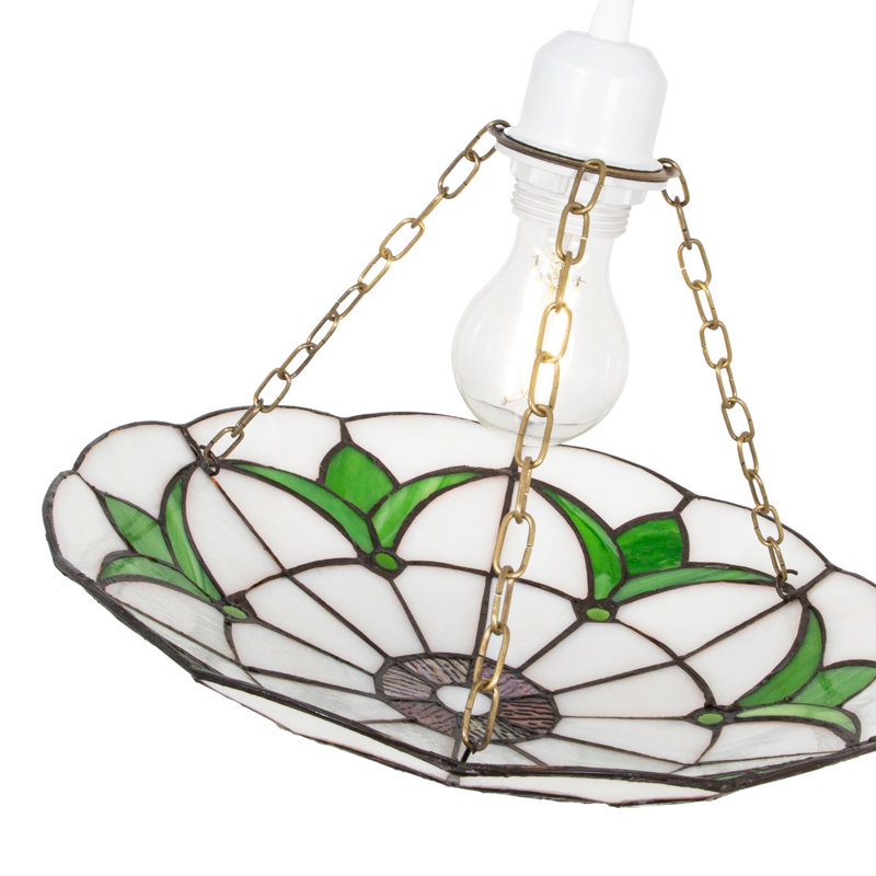 6 H X 31 W X 31 D 6cm H Glass Bowl Pendant Shade ( Screw On ), Green
