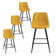 Set of 4 Upholstered Low Back 26" Counter Stool