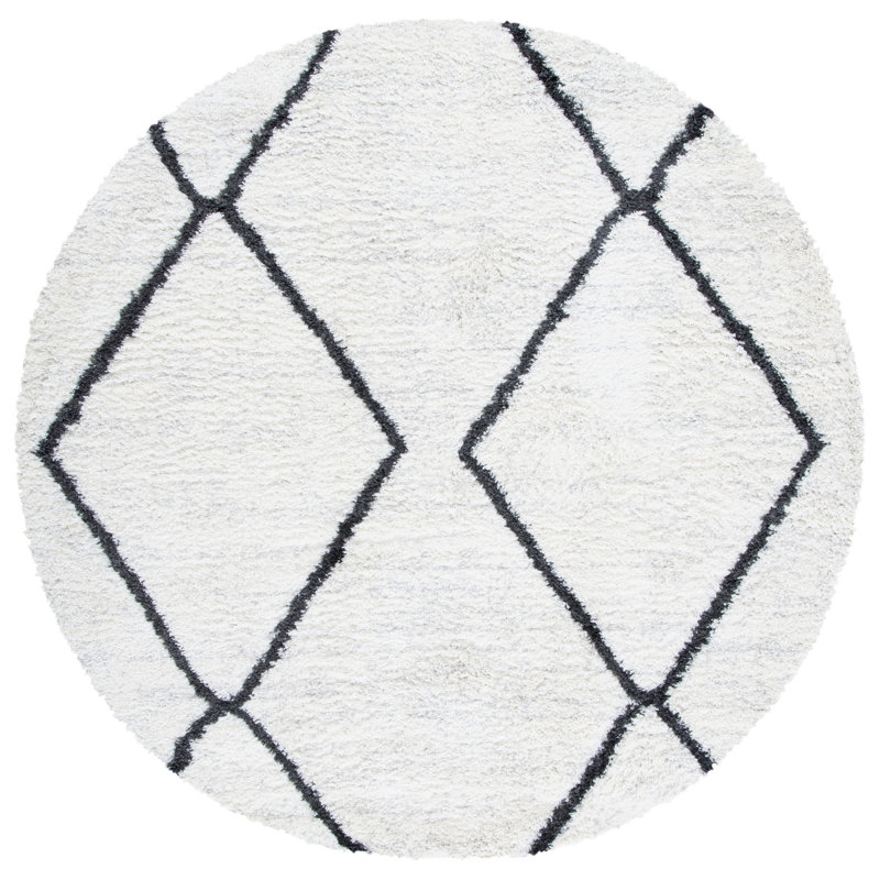 Tapis à poils longs Poulin, Rond 6 pi 7 po