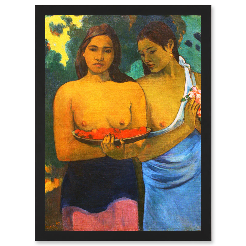 Two Tahitian Women by Paul Gauguin - Single Picture Frame Painting
