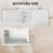 47" Acrylic Freestanding Bathtub ,Spacious Rectangle Shape, Gloss White Finish, Chrome Overflow & Pop-Up Drain CUPC Certificate