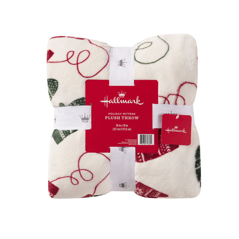 Jeté de fête en peluche 50 po x 70 po Hallmark Mittens