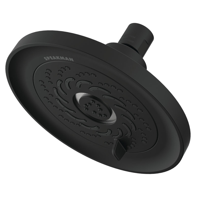 Pomme de douche Neo Exhilaration, Noir mat, 1,5 gallons par minute, Rond