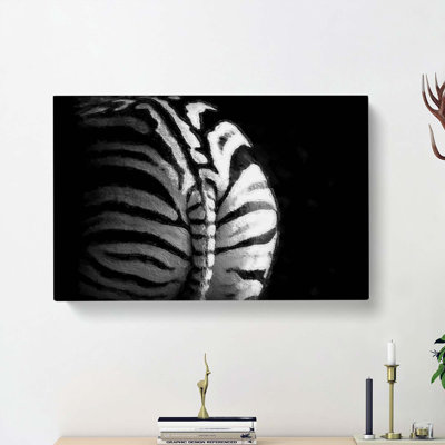 Rear Of A Zebra - Wrapped Canvas