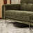 Green Chenille Retro Straight Living Sofa