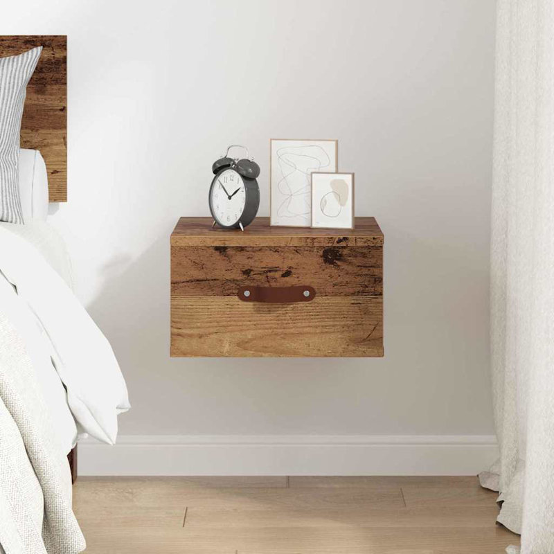 Manufactured Wood Bedside Table, Old Wood