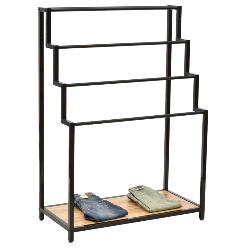 51" H X 36" W - Freestanding Quilt & Blanket Ladder Display Rack