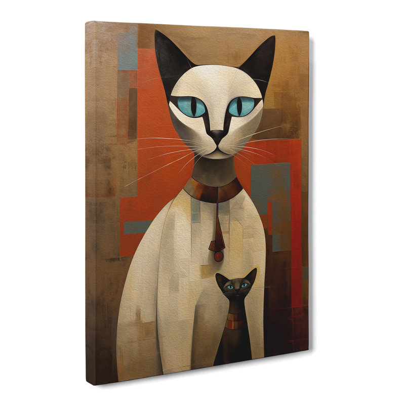 Siamese Cat Dadaism - No Frame Print, 60cm H x 40cm W x 3cm D