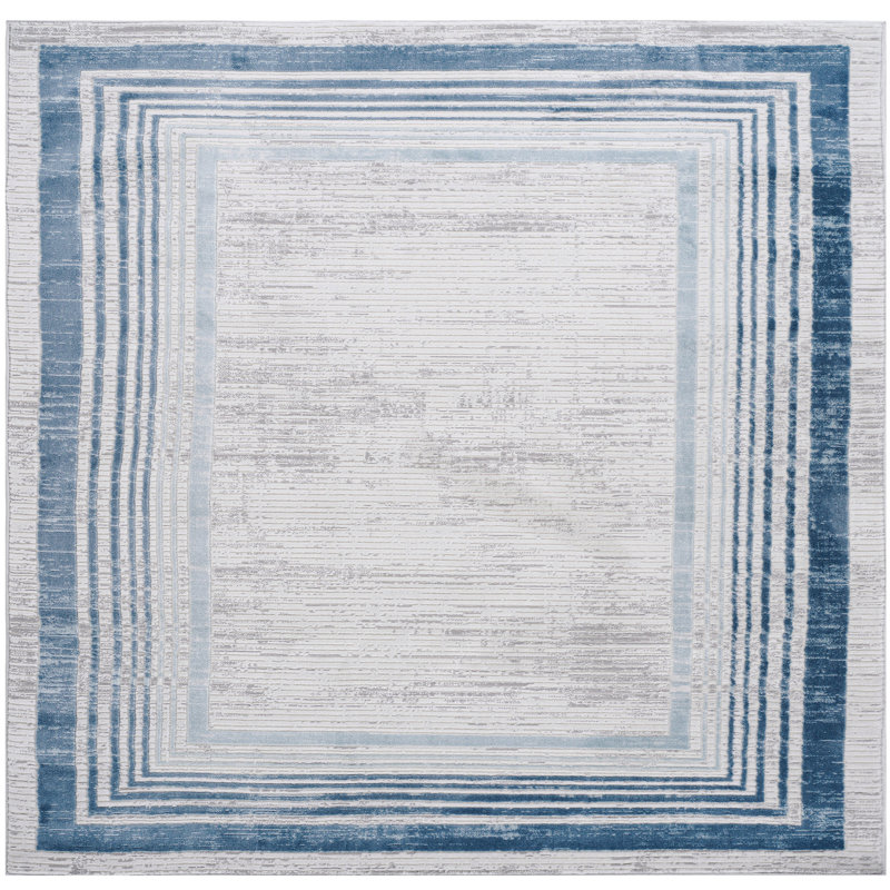 8X10 Bordered Area Rug, Rectangle 7'9" x 10'