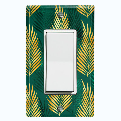 Patterned 1 - Gang Toggle Light Switch Standard Wall Plate