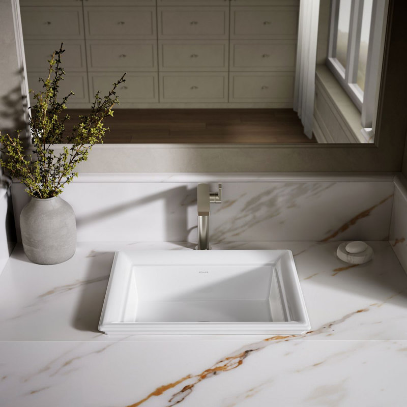 Artifacts 21 In. Rectangular Drop-In Bathroom Sink