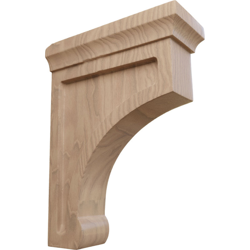 2 1/2"W x 6"D x 8"H Medium Gomez Wood Bracket, Mahogany, 8" H x 2.5" W x 6" D, Mahogany