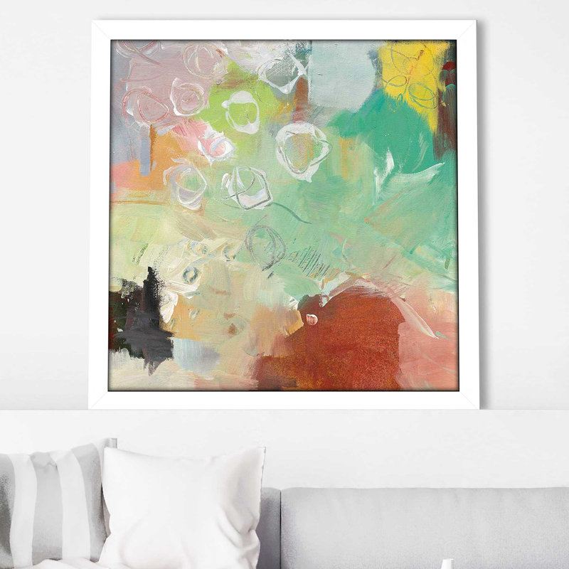 Été se levant III - Peinture, Cadre blanc, H 31,5 po x l 31,5 po x P 1 po