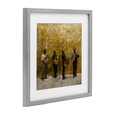 Golden Era Jazz Musisans, reproduction encadrée sous verre, conception de Marta Wiley