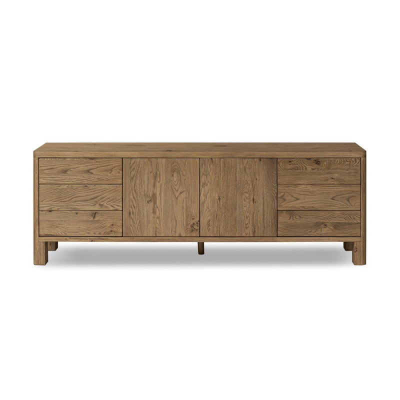 Noeline Media Console TV Stand, Light Brown