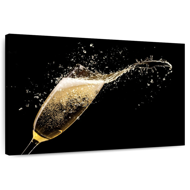 Yarlin Champagne Glass Splash, 24" H x 36" W
