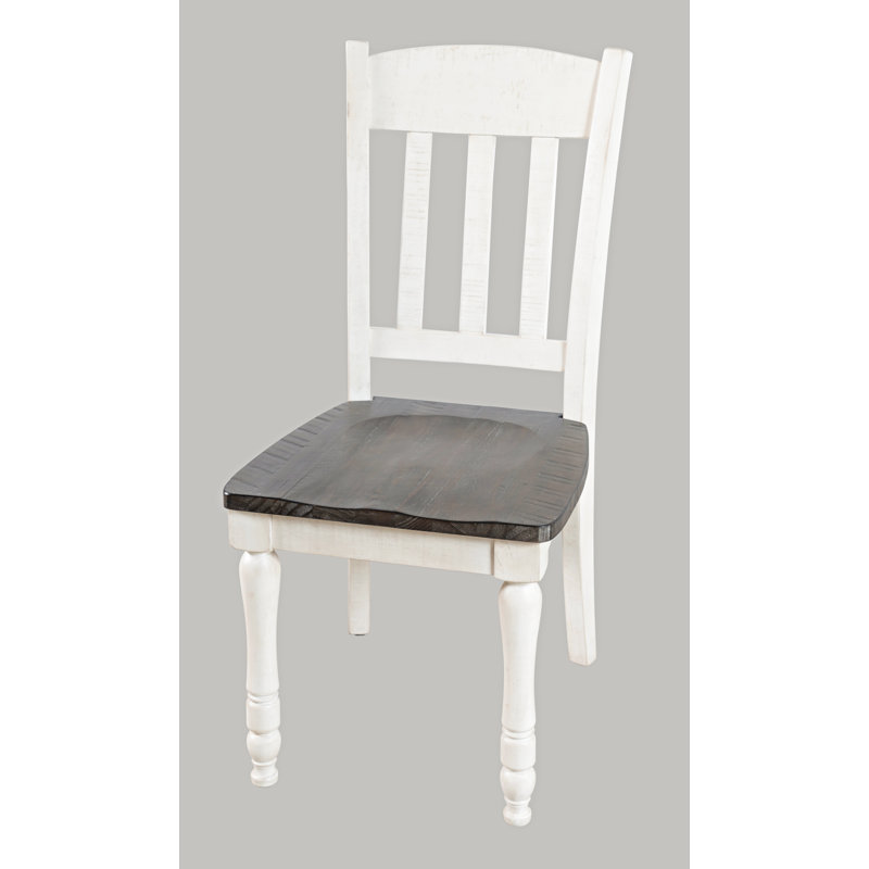 Karley 18'' H Solid Wood Side Chair, Vintage White