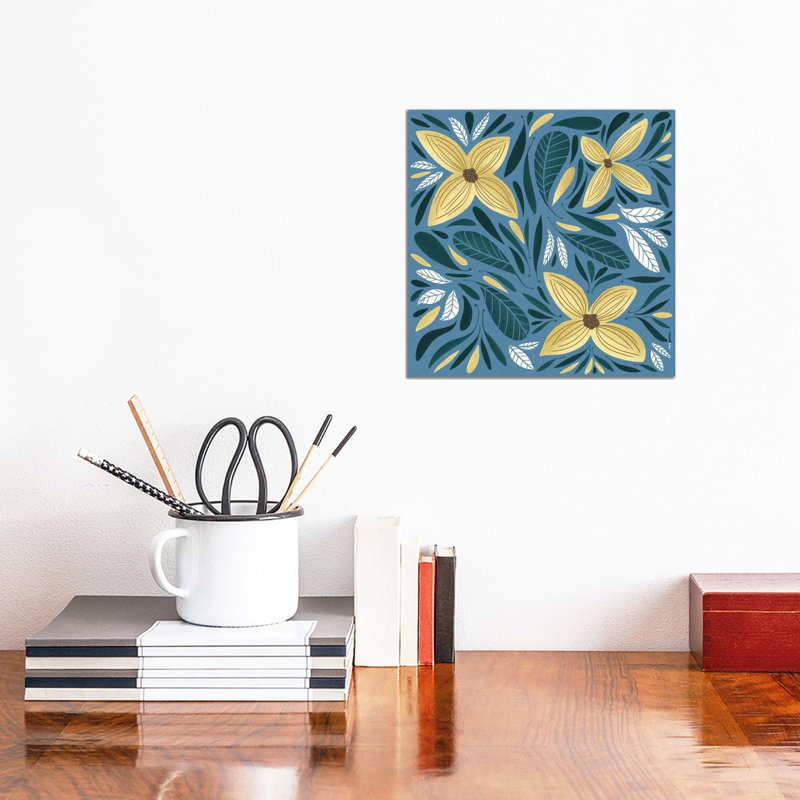 Yellow Flowers I by Rafael Gomes - Wrapped Canvas Gallery-Wrapped Canvas Giclée, 30.48 cm H x 30.48 cm W