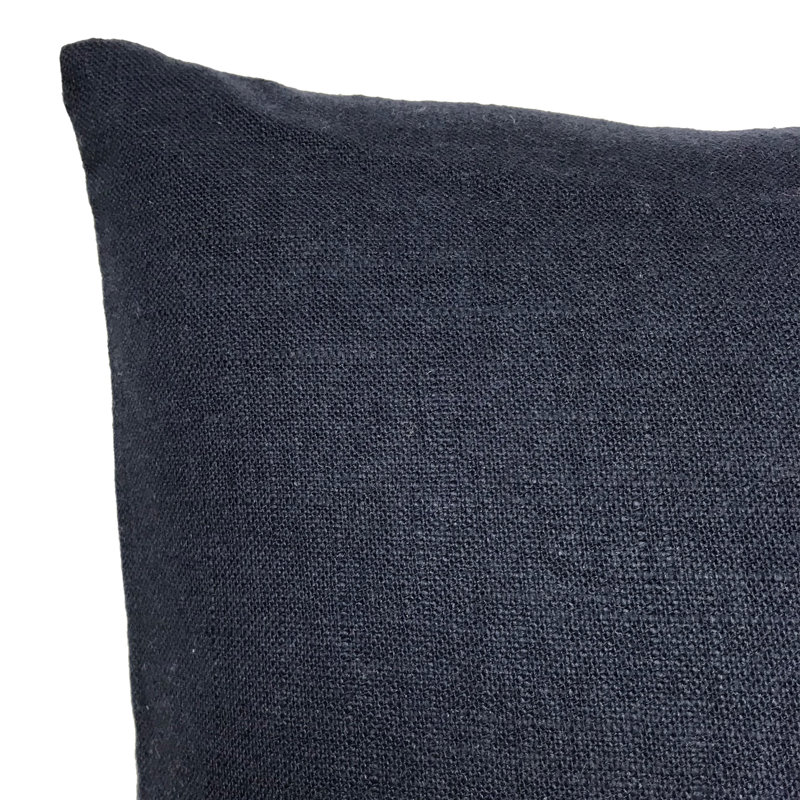 Housse et insert de coussin carré en lin , 18 po x 18 po, Indigo
