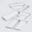 5x Clear 50 mm Acrylic Low Profile Flexible Living Hinges, Continuous