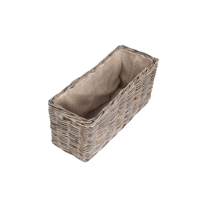 Rattan Under Bench Basket with Lining