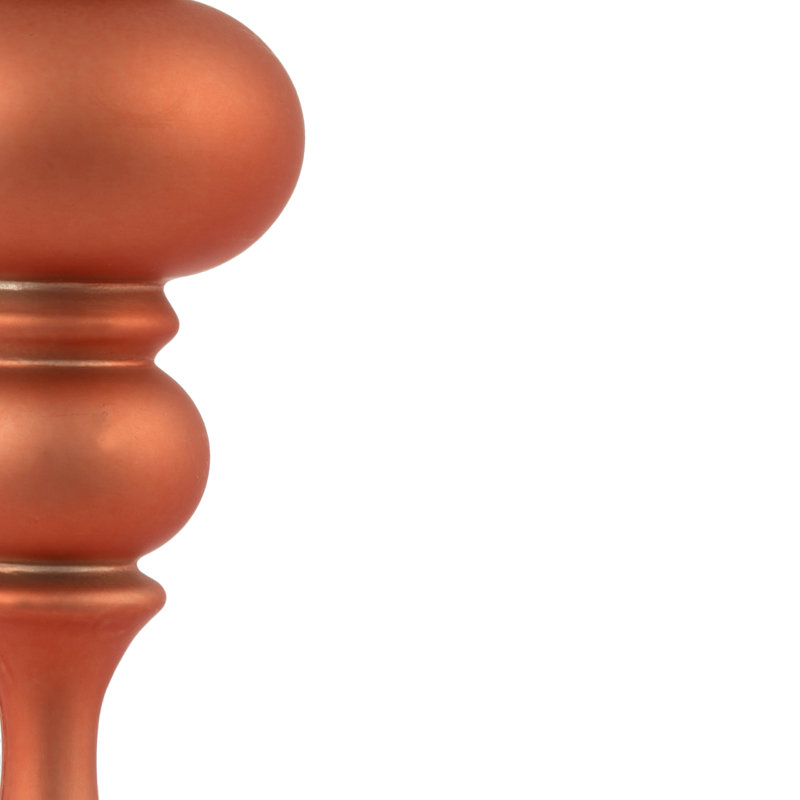 7" 4-Finish Finial Ornament, Coral