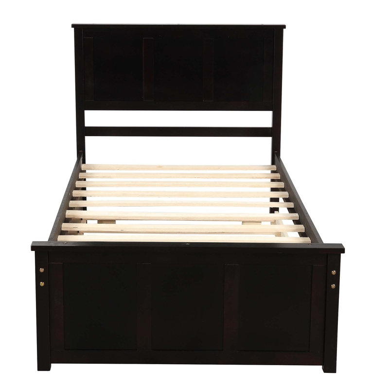Lit plateforme avec rangement, Espresso