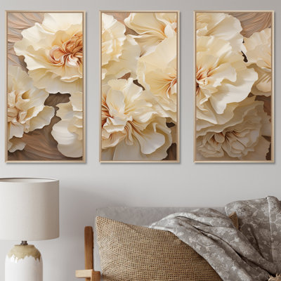 Minimalisme, œillets, ensemble d'art sur toile
