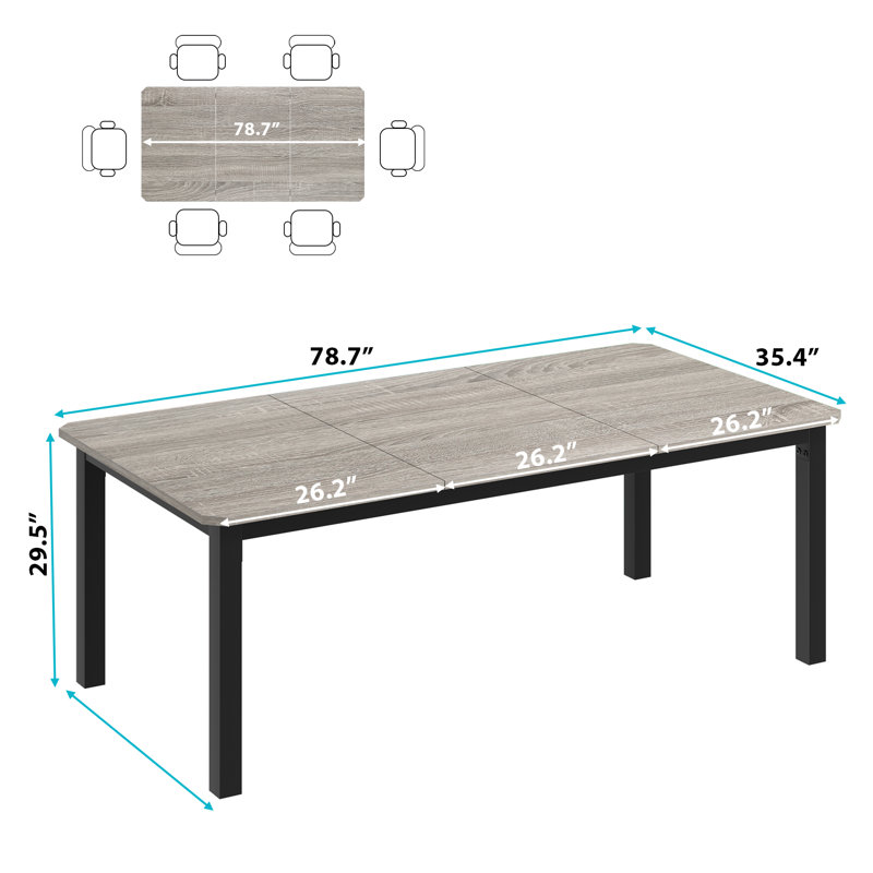 6 - Person Dining Set, Grey
