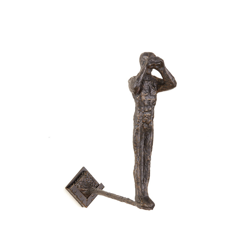 Bronze Sand Casted Iron Wall Sculpture with Mounting Bracket