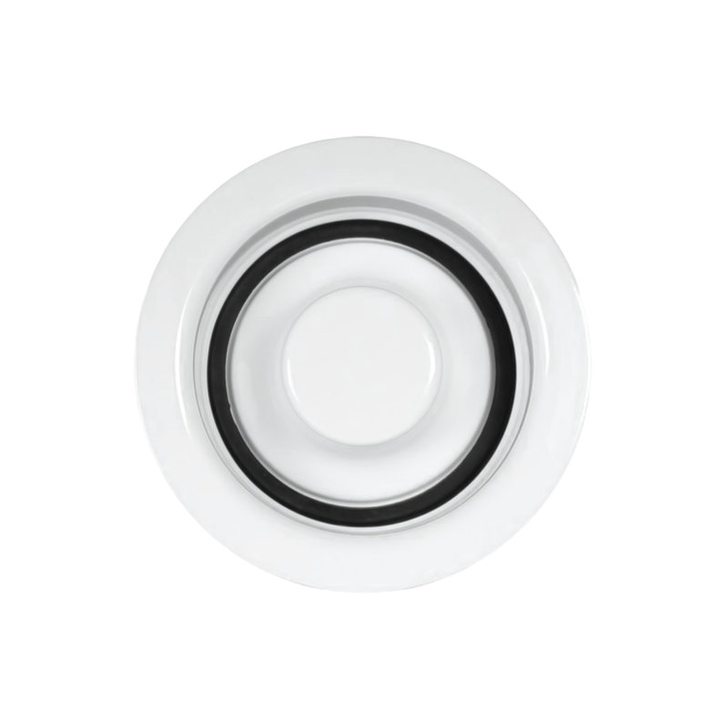 Kitchen Sink Garbage Disposal Flange with Stopper, White