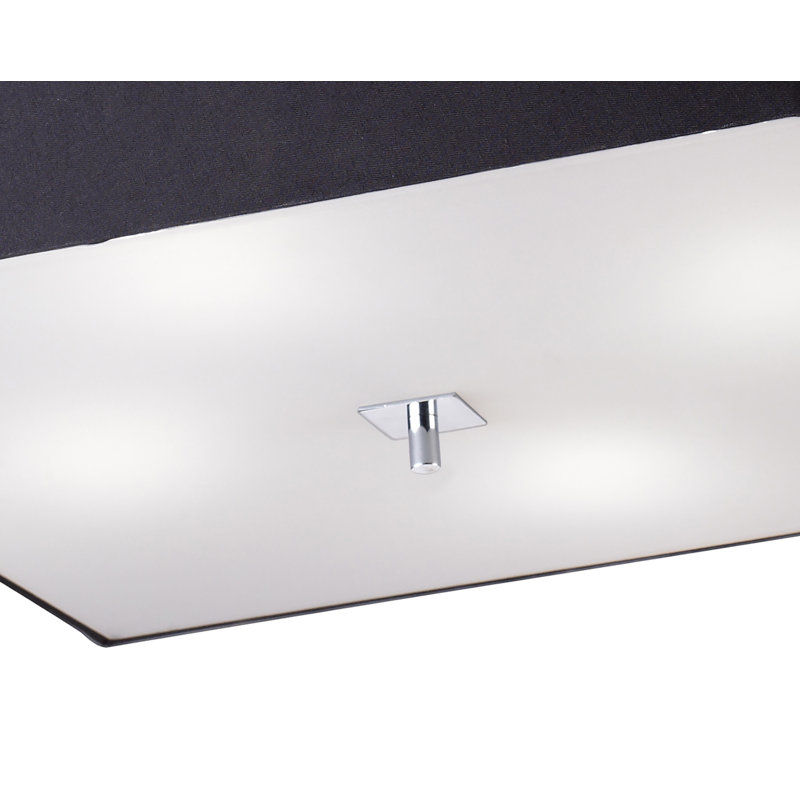 Terylene With Cotton Flush Mount, Polished Chrome, Black