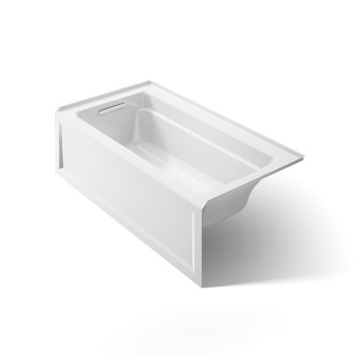 Archer® 60" x 32" Acrylic Alcove Soaking Bathtub with Comfort Depth