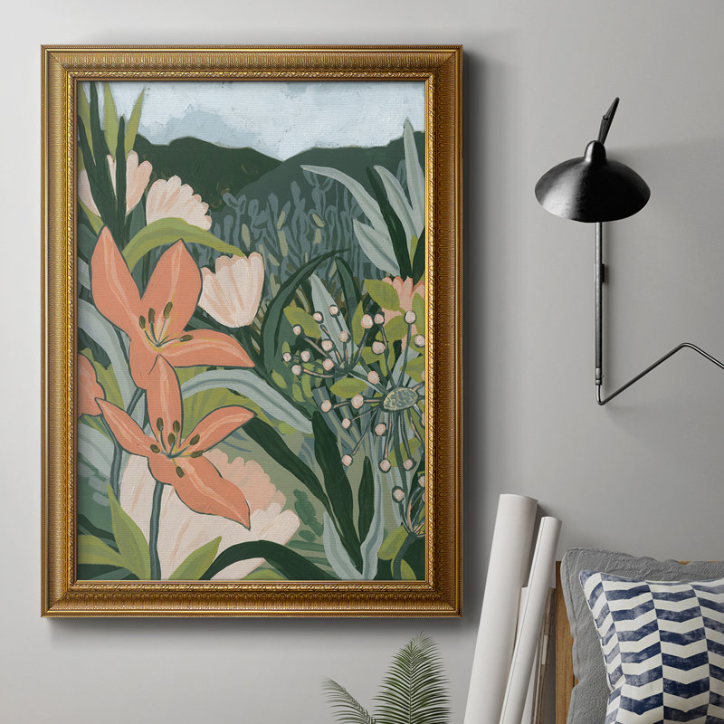 Toile encadrée de qualité supérieure Spring Valley Blooms I - prête à être accrochée, H 27 po x l 18 po