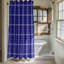 Rideau de douche blanc et bleu marine-163161771