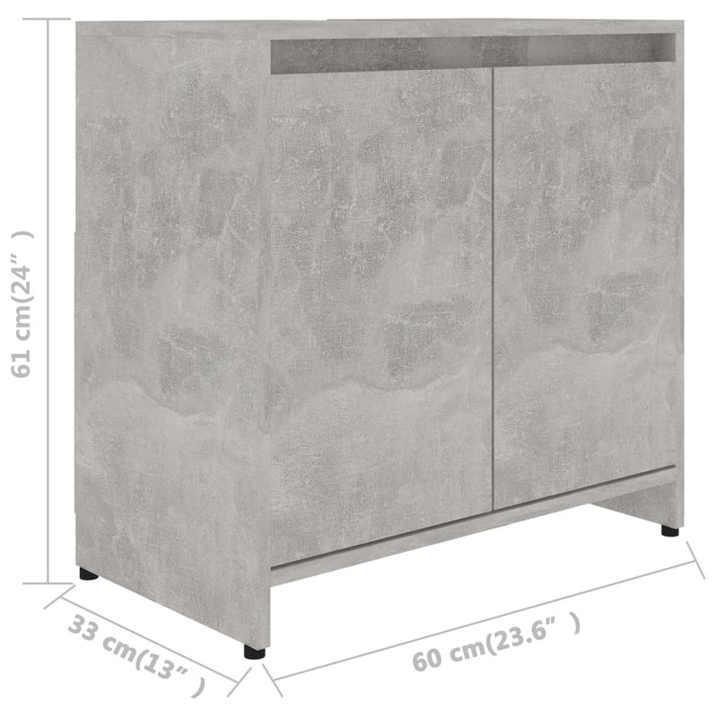 Aminda Bathroom Cabinet, Concrete Gray
