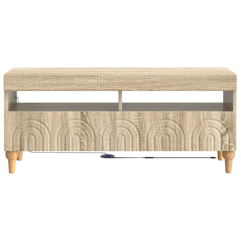 TV Stand, 43cm H x 100cm W x 35cm D, Sonoma Oak