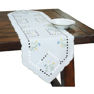 Wehr Embroidered Cutwork Table Runner