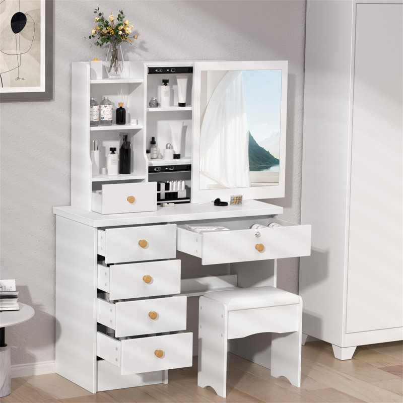 Calim Dressing Table with Mirror