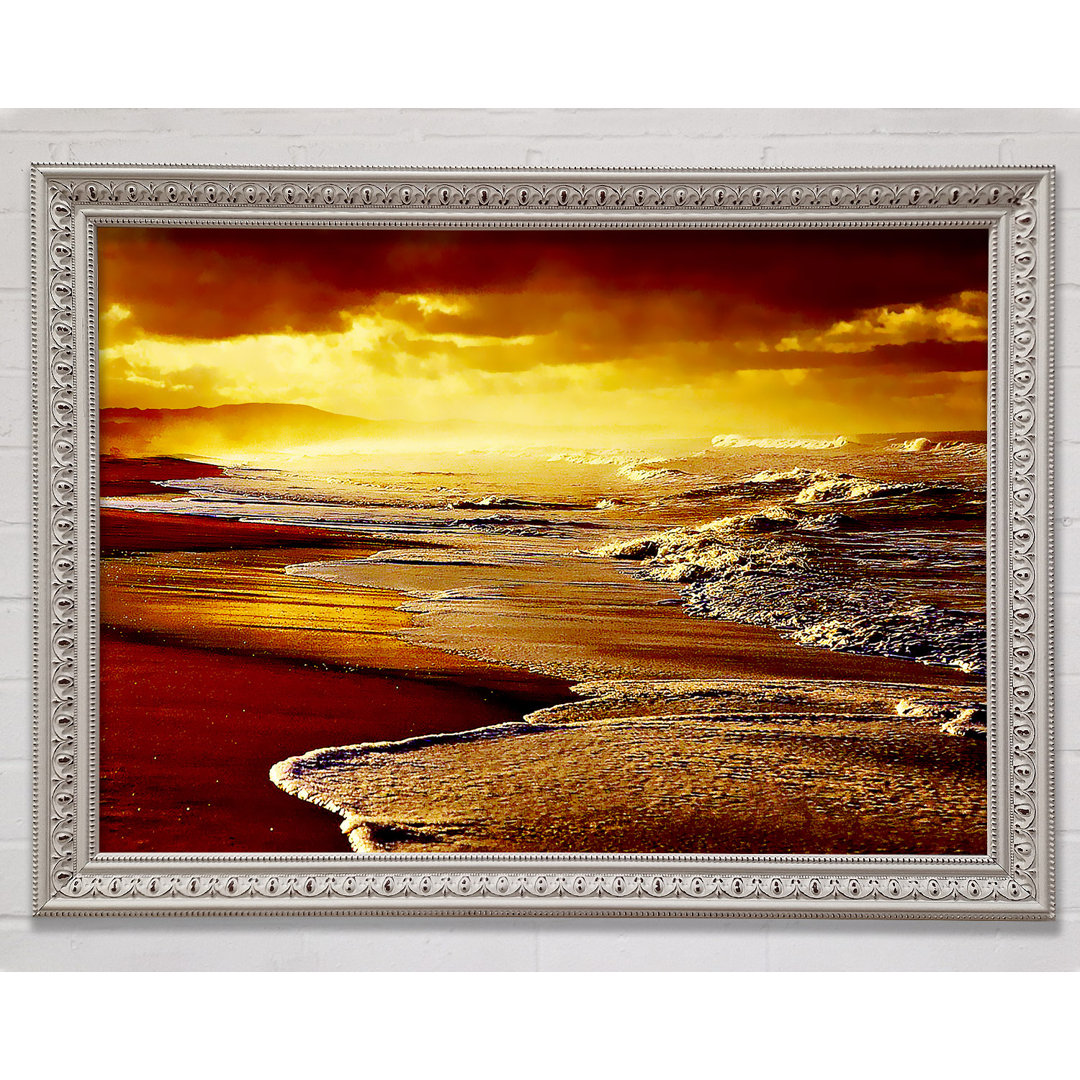 Gerahmtes Leinwandbild Red Ocean Storm