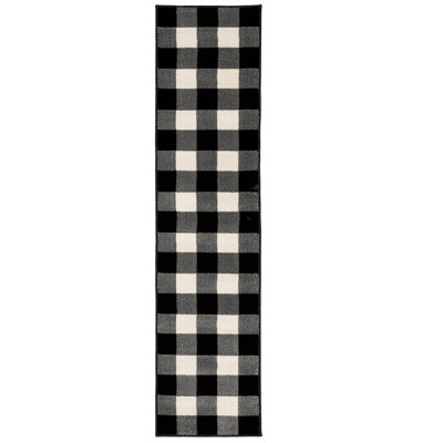 Schoffer Synthetic Gingham Indoor Rug