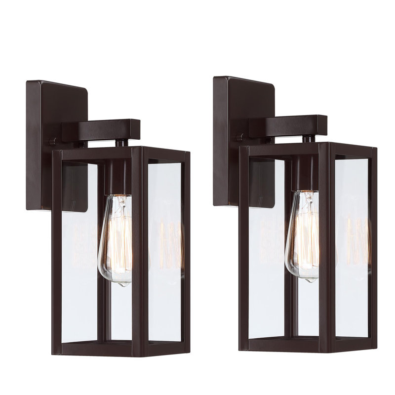 Tornillo 1-Light Outdoor Wall Lantern, 13.3" H x 5" W x 6" D, Oil-Rubbed Bronze