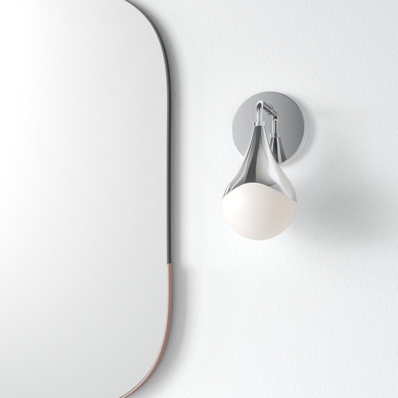 Algiers Dimmable Bath Sconce, Polished Nickel
