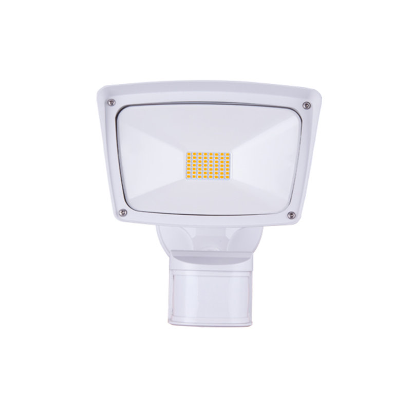 40-Watt LED Dusk to Dawn Outdoor Security Flood Light with Motion Sensor, White